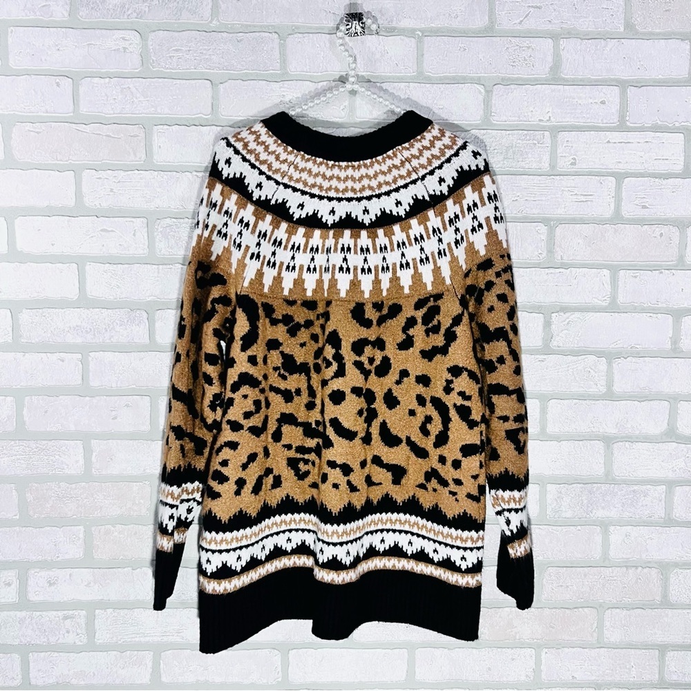 Torrid Vegan Cashmere Pullover Animal Print Crewneck Sweater Size 0 - Picture 7 of 12